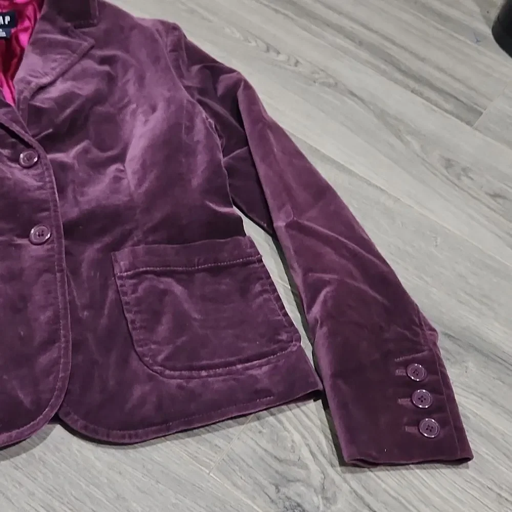 Purple Grape Velvet Gap Blazer